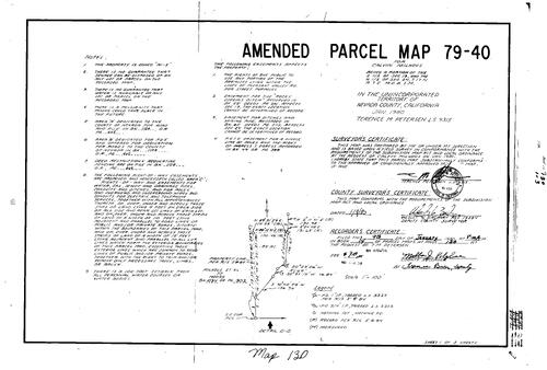 Click to see Parcel Map Book 14, pg. 130 (1980) of Nevada County Recorders Parcel Maps Book 14