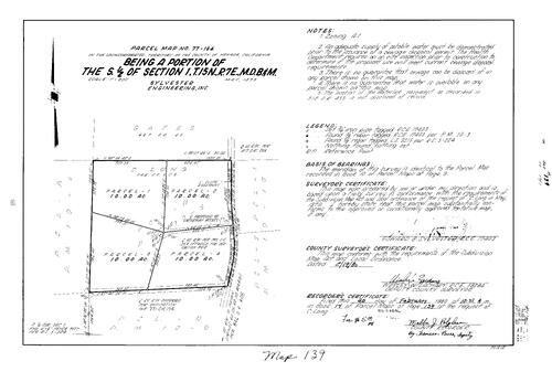 Click to see Parcel Map Book 14, pg. 139 (1980) of Nevada County Recorders Parcel Maps Book 14
