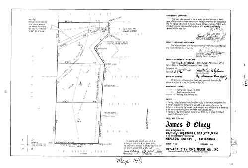 Click to see Parcel Map Book 14, pg. 146 (1980) of Nevada County Recorders Parcel Maps Book 14
