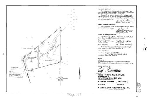 Click to see Parcel Map Book 14, pg. 149 (1980) of Nevada County Recorders Parcel Maps Book 14