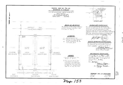 Click to see Parcel Map Book 14, pg. 153 (1980) of Nevada County Recorders Parcel Maps Book 14