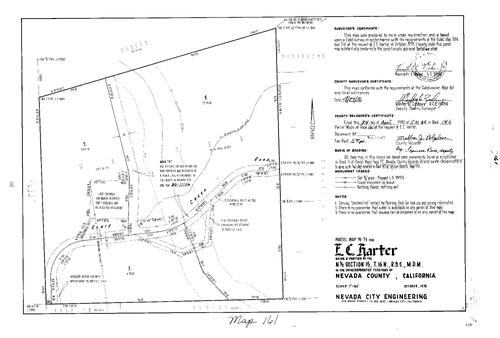 Click to see Parcel Map Book 14, pg. 161 (1980) of Nevada County Recorders Parcel Maps Book 14