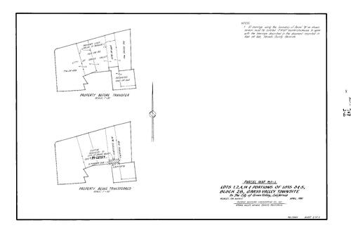 Click to see Parcel Map Book 14, pg. 167 (1980) of Nevada County Recorders Parcel Maps Book 14