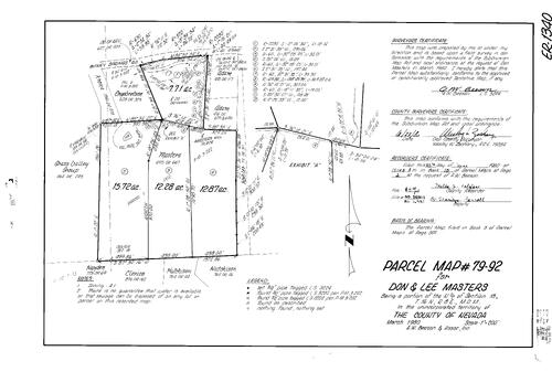 Click to see Parcel Map Book 15, pg. 2 (1980) of Nevada County Recorders Parcel Maps Book 15