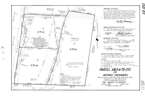 Click to see Parcel Map Book 15, pg. 3 (1980) of Nevada County Recorders Parcel Maps Book 15