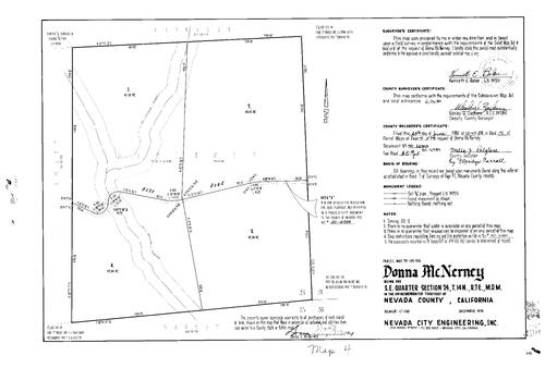 Click to see Parcel Map Book 15, pg. 4 (1980) of Nevada County Recorders Parcel Maps Book 15