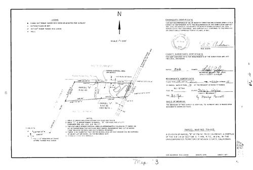 Click to see Parcel Map Book 15, pg. 13 (1980) of Nevada County Recorders Parcel Maps Book 15