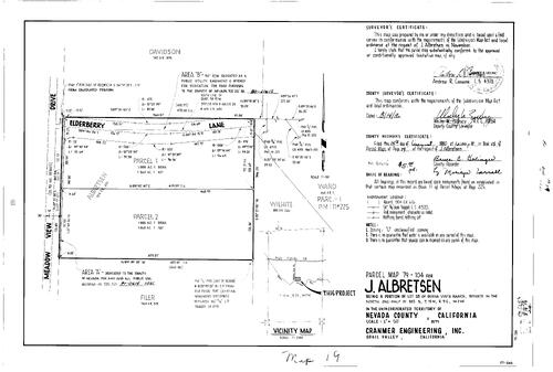 Click to see Parcel Map Book 15, pg. 19 (1980) of Nevada County Recorders Parcel Maps Book 15