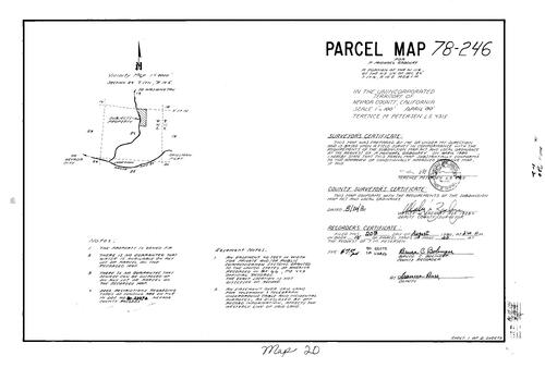 Click to see Parcel Map Book 15, pg. 20 (1980) of Nevada County Recorders Parcel Maps Book 15