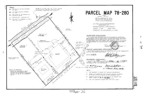 Click to see Parcel Map Book 15, pg. 26 (1980) of Nevada County Recorders Parcel Maps Book 15
