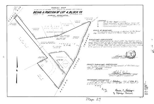 Click to see Parcel Map Book 15, pg. 27 (1980) of Nevada County Recorders Parcel Maps Book 15