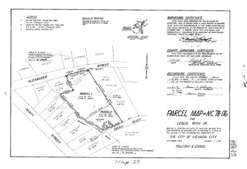 Click to see Parcel Map Book 15, pg. 29 (1980) of Nevada County Recorders Parcel Maps Book 15