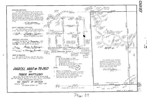 Click to see Parcel Map Book 15, pg. 39 (1980) of Nevada County Recorders Parcel Maps Book 15