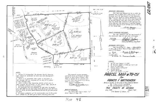 Click to see Parcel Map Book 15, pg. 48 (1980) of Nevada County Recorders Parcel Maps Book 15