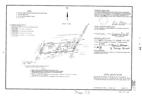 Click to see Parcel Map Book 15, pg. 53 (1980) of Nevada County Recorders Parcel Maps Book 15