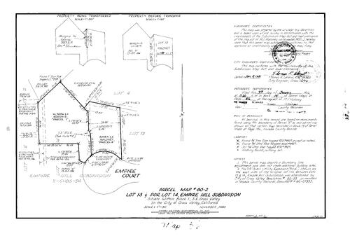 Click to see Parcel Map Book 15, pg. 56 (1981) of Nevada County Recorders Parcel Maps Book 15
