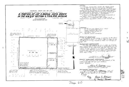 Click to see Parcel Map Book 15, pg. 60 (1981) of Nevada County Recorders Parcel Maps Book 15