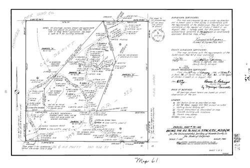 Click to see Parcel Map Book 15, pg. 61 (1981) of Nevada County Recorders Parcel Maps Book 15