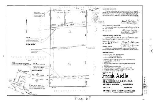 Click to see Parcel Map Book 15, pg. 68 (1981) of Nevada County Recorders Parcel Maps Book 15