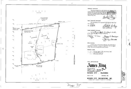 Click to see Parcel Map Book 15, pg. 75 (1981) of Nevada County Recorders Parcel Maps Book 15