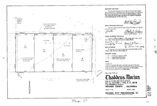 Click to see Parcel Map Book 15, pg. 80 (1981) of Nevada County Recorders Parcel Maps Book 15