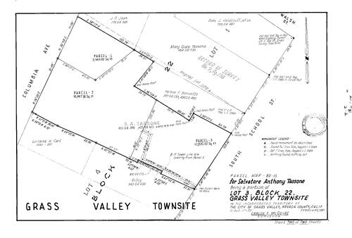 Click to see Parcel Map Book 15, pg. 81 (1981) of Nevada County Recorders Parcel Maps Book 15