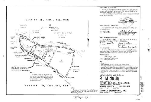 Click to see Parcel Map Book 15, pg. 82 (1981) of Nevada County Recorders Parcel Maps Book 15