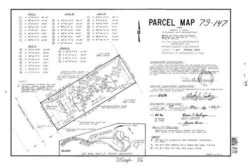 Click to see Parcel Map Book 15, pg. 86 (1981) of Nevada County Recorders Parcel Maps Book 15