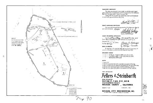 Click to see Parcel Map Book 15, pg. 90 (1981) of Nevada County Recorders Parcel Maps Book 15