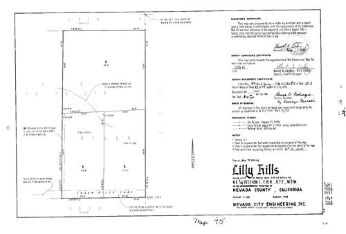 Click to see Parcel Map Book 15, pg. 95 (1981) of Nevada County Recorders Parcel Maps Book 15