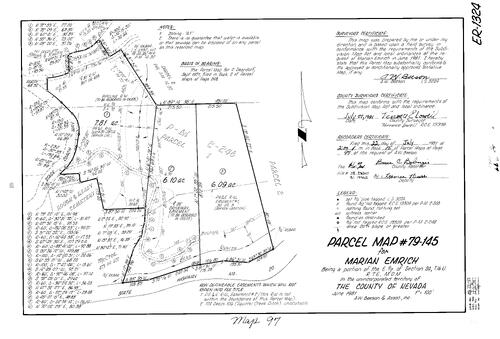 Click to see Parcel Map Book 15, pg. 97 (1981) of Nevada County Recorders Parcel Maps Book 15
