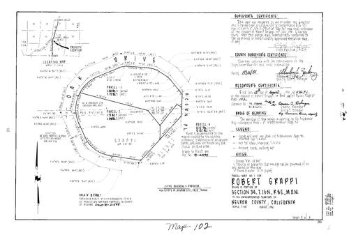 Click to see Parcel Map Book 15, pg. 102 (1981) of Nevada County Recorders Parcel Maps Book 15