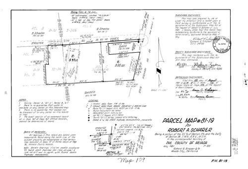 Click to see Parcel Map Book 15, pg. 109 (1981) of Nevada County Recorders Parcel Maps Book 15