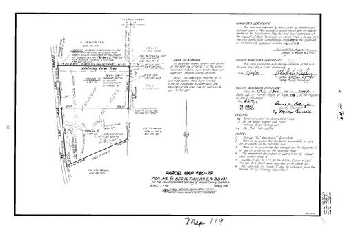 Click to see Parcel Map Book 15, pg. 119 (1981) of Nevada County Recorders Parcel Maps Book 15