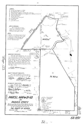 Click to see Parcel Map Book 15, pg. 123 (1981) of Nevada County Recorders Parcel Maps Book 15
