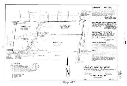 Click to see Parcel Map Book 15, pg. 124 (1981) of Nevada County Recorders Parcel Maps Book 15