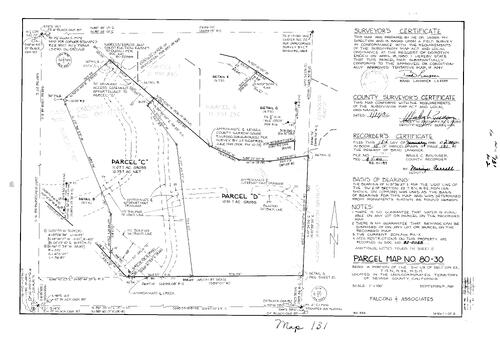 Click to see Parcel Map Book 15, pg. 131 (1982) of Nevada County Recorders Parcel Maps Book 15