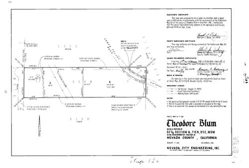 Click to see Parcel Map Book 15, pg. 136 (1982) of Nevada County Recorders Parcel Maps Book 15