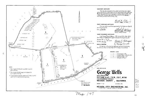 Click to see Parcel Map Book 15, pg. 147 (1982) of Nevada County Recorders Parcel Maps Book 15