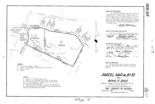 Click to see Parcel Map Book 16, pg. 4 (1982) of Nevada County Recorders Parcel Maps Book 16