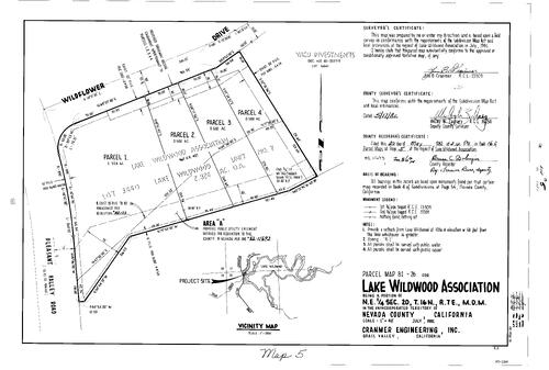 Click to see Parcel Map Book 16, pg. 5 (1982) of Nevada County Recorders Parcel Maps Book 16