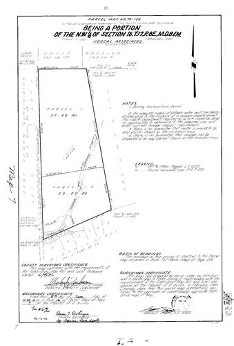 Click to see Parcel Map Book 16, pg. 7 (1982) of Nevada County Recorders Parcel Maps Book 16