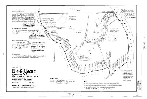 Click to see Parcel Map Book 16, pg. 22 (1982) of Nevada County Recorders Parcel Maps Book 16