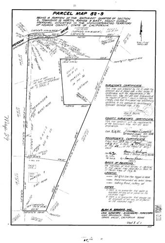 Click to see Parcel Map Book 16, pg. 29 (1982) of Nevada County Recorders Parcel Maps Book 16