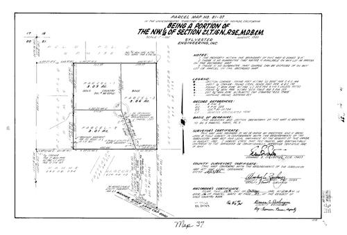 Click to see Parcel Map Book 16, pg. 37 (1982) of Nevada County Recorders Parcel Maps Book 16