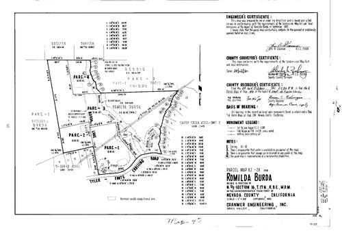 Click to see Parcel Map Book 16, pg. 40 (1982) of Nevada County Recorders Parcel Maps Book 16