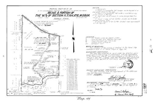 Click to see Parcel Map Book 16, pg. 44 (1982) of Nevada County Recorders Parcel Maps Book 16