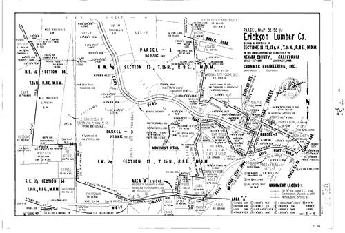 Click to see Parcel Map Book 16, pg. 57 (1983) of Nevada County Recorders Parcel Maps Book 16