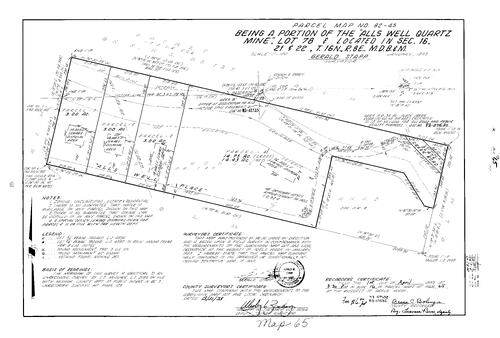 Click to see Parcel Map Book 16, pg. 65 (1983) of Nevada County Recorders Parcel Maps Book 16