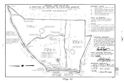 Click to see Parcel Map Book 16, pg. 66 (1983) of Nevada County Recorders Parcel Maps Book 16